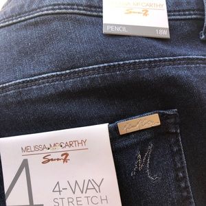 NWT Melissa McCarthy Pencil Cropped Jeans size 18
